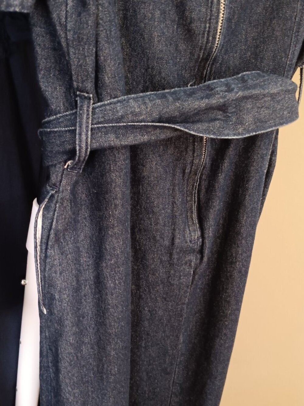 Blue Medium Wash 100% Cotton Denim Dress Short Sleeve Size Small - Picture 9 of 12